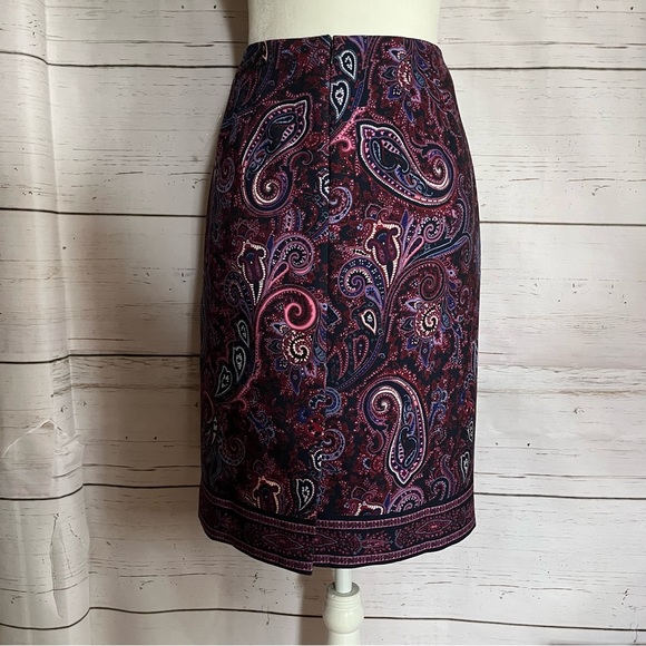 Talbots paisley pencil skirt - Picture 3 of 5